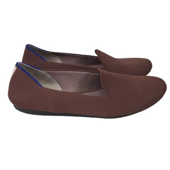 Rothy's The Loafer Chocolate Knit Recycled Textile Flats Everyday Shoes Womens 8 - Picture 1 of 14